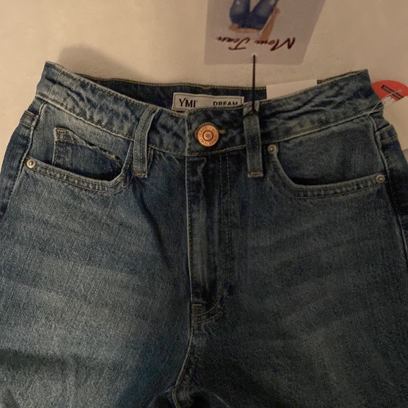 Dark blue distressed mom jeans - Picture 7 of 12
